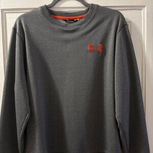 Under Armour Crew Neck – Dark Grey with Orange Logo